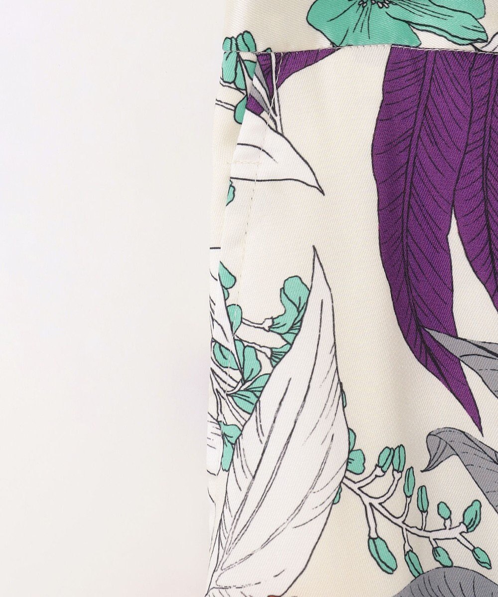 GRACE CONTINENTAL ボタニカルプリントワイドパンツ 