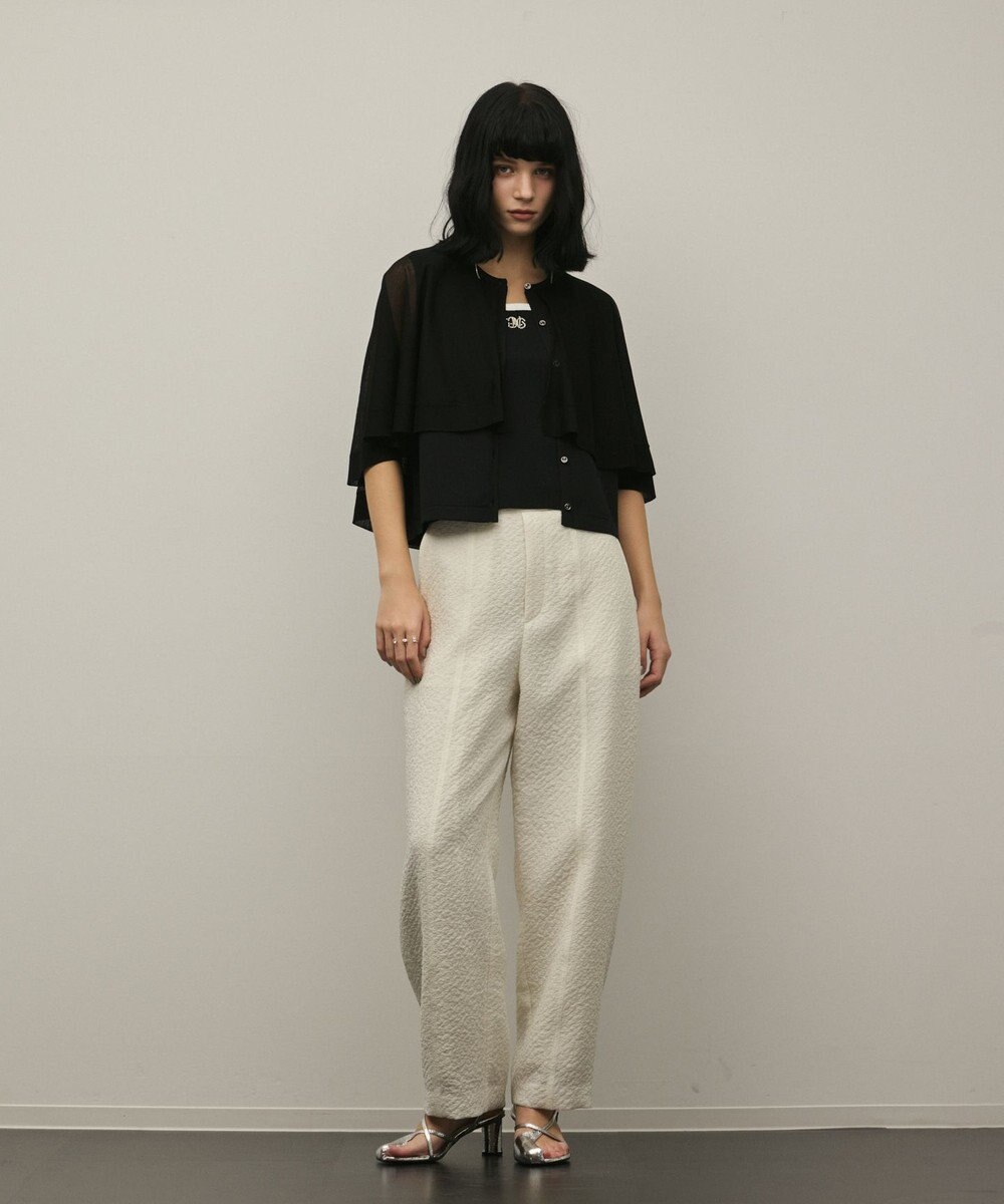 GRACE CONTINENTAL シアーケープニットカーディガン 