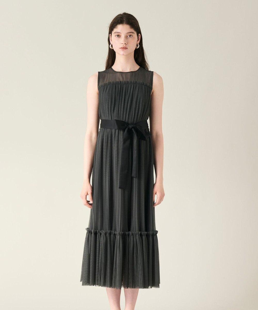 GRACE CONTINENTAL プリーツロングドレス 