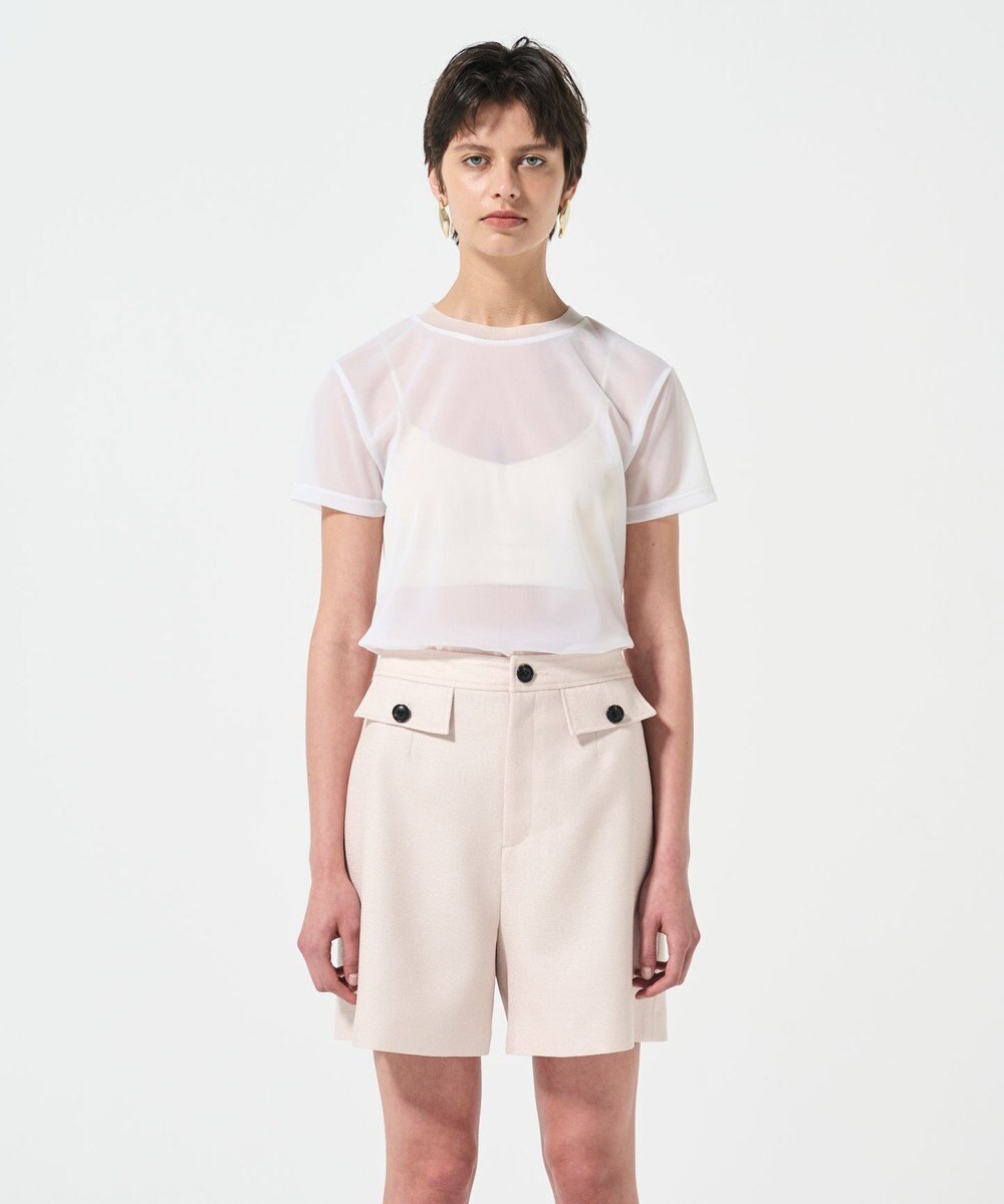 GRACE CONTINENTAL リネンタッチハーフパンツ