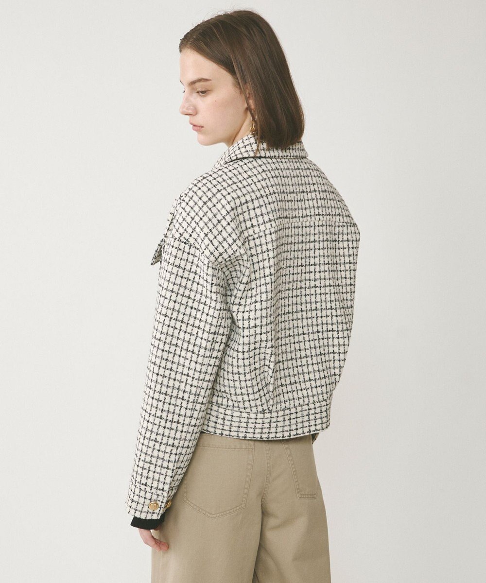GRACE CONTINENTAL チェックツイードブルゾン 