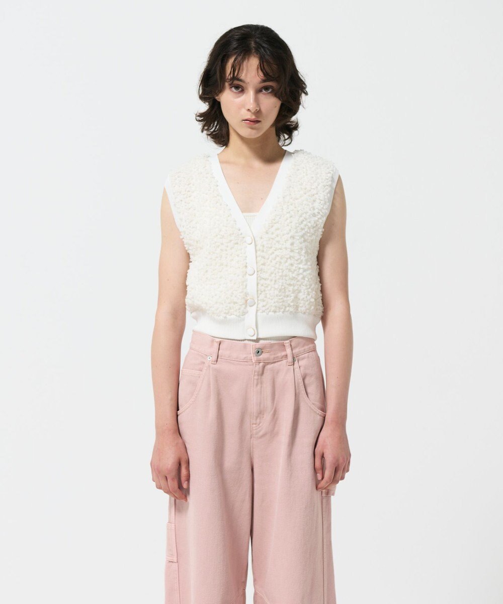 GRACE CONTINENTAL チュールフリルニットベスト