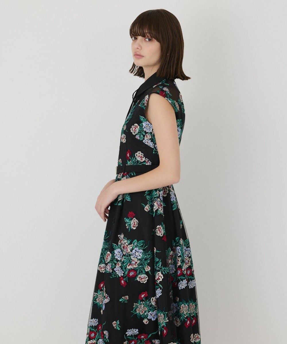 GRACE CONTINENTAL ブーケフラワー刺繍ワンピース 