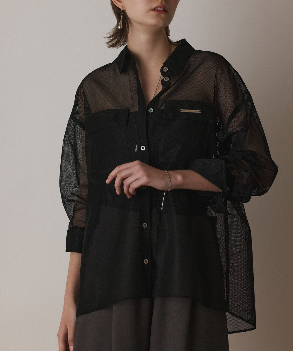 GRACE CONTINENTAL メッシュオーバーシャツ