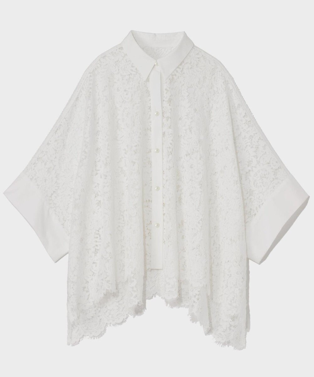 GRACE CONTINENTAL レースポンチョシャツ 