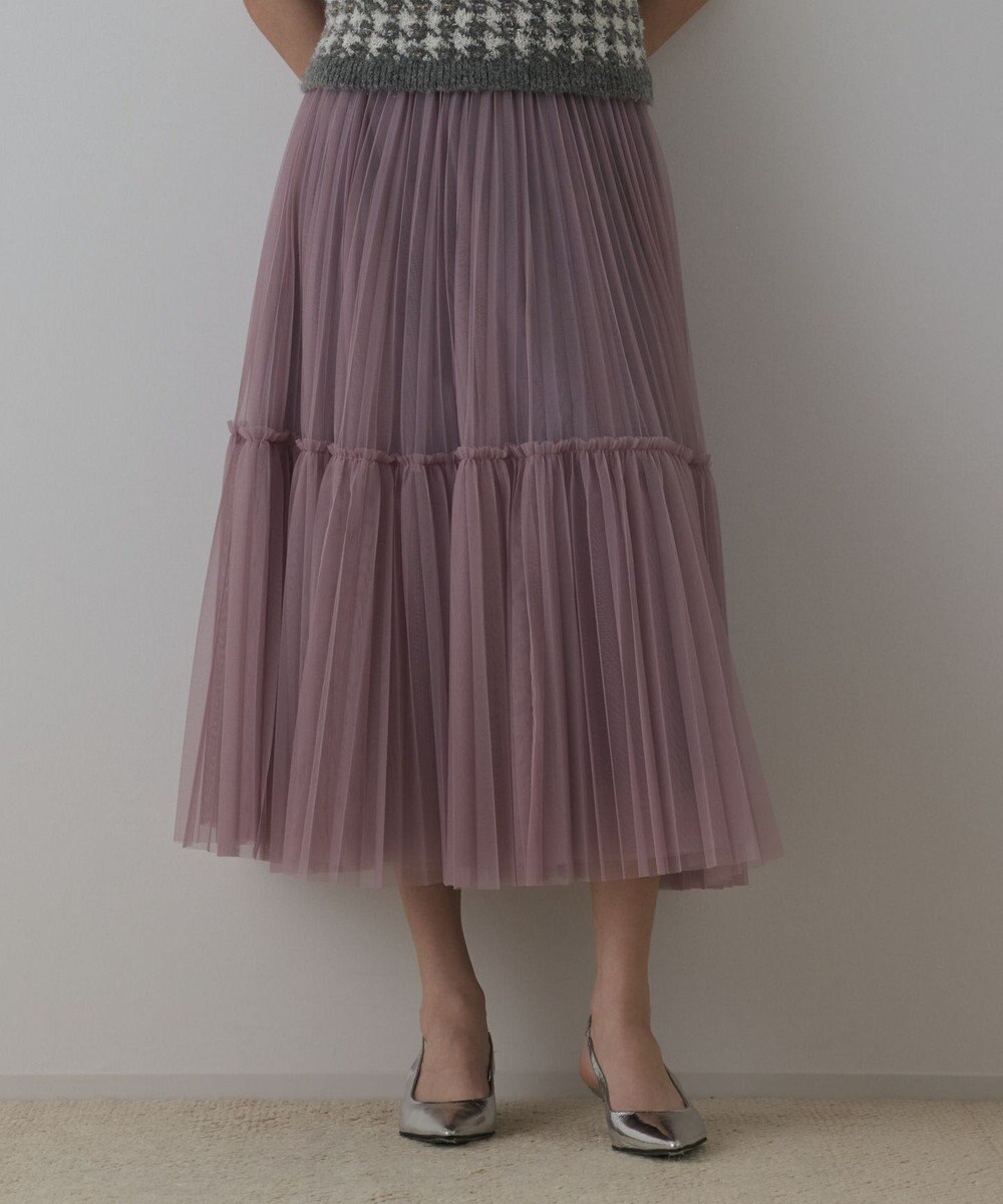 GRACE CONTINENTAL チュールティアードスカート 