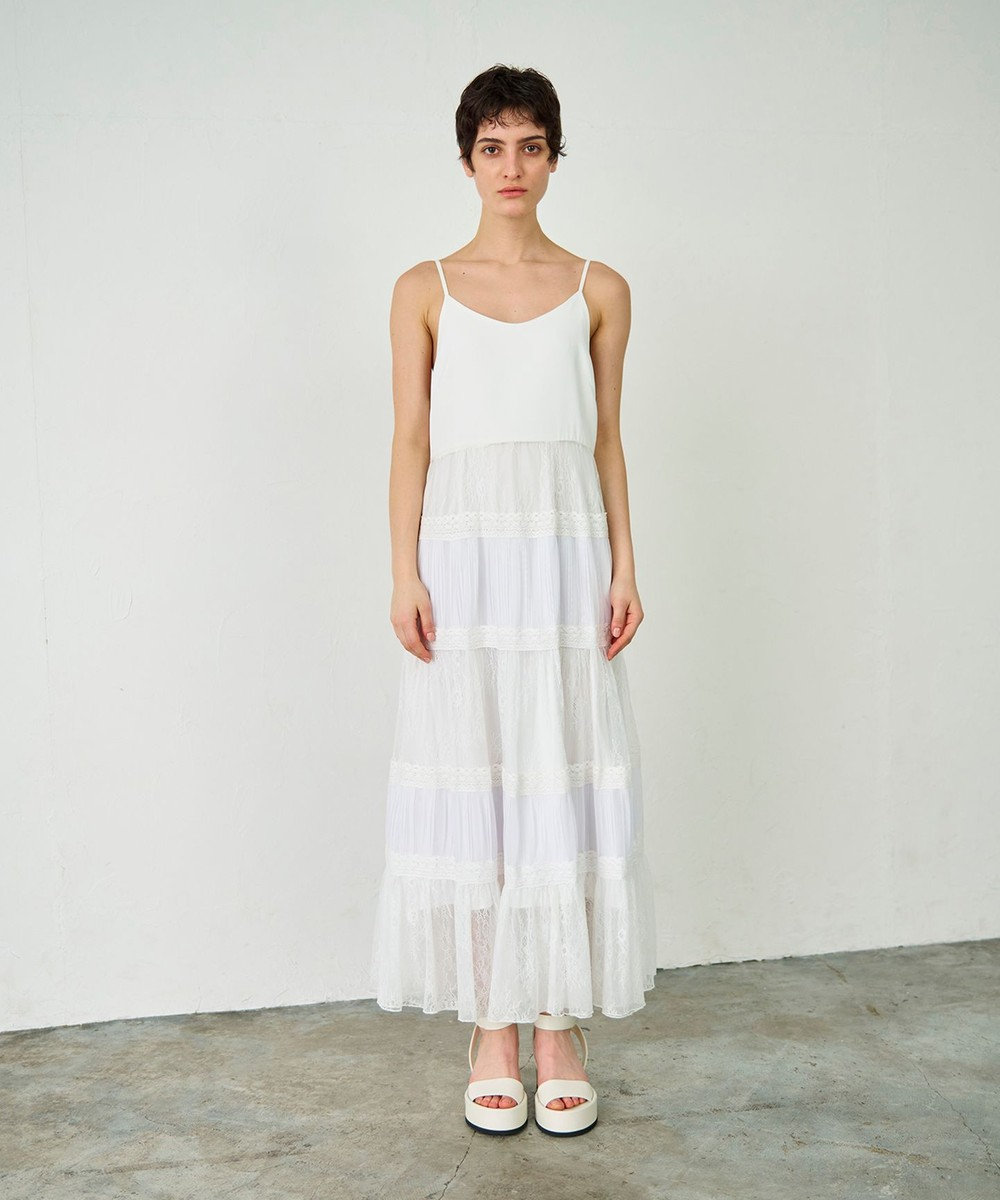 GRACE CONTINENTAL レースコンビキャミソールワンピース