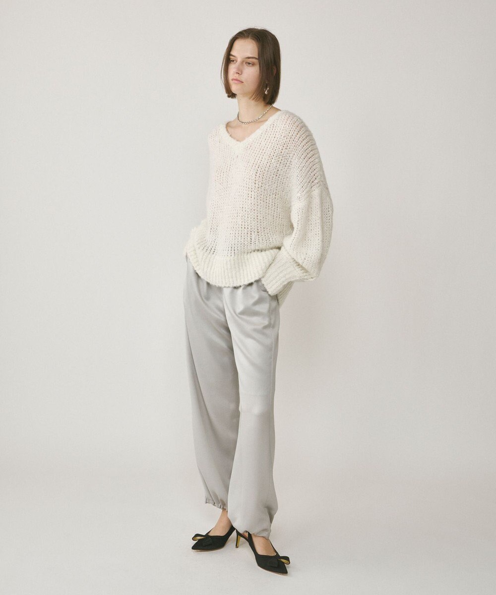 GRACE CONTINENTAL スパンコール畦ニットトップ 