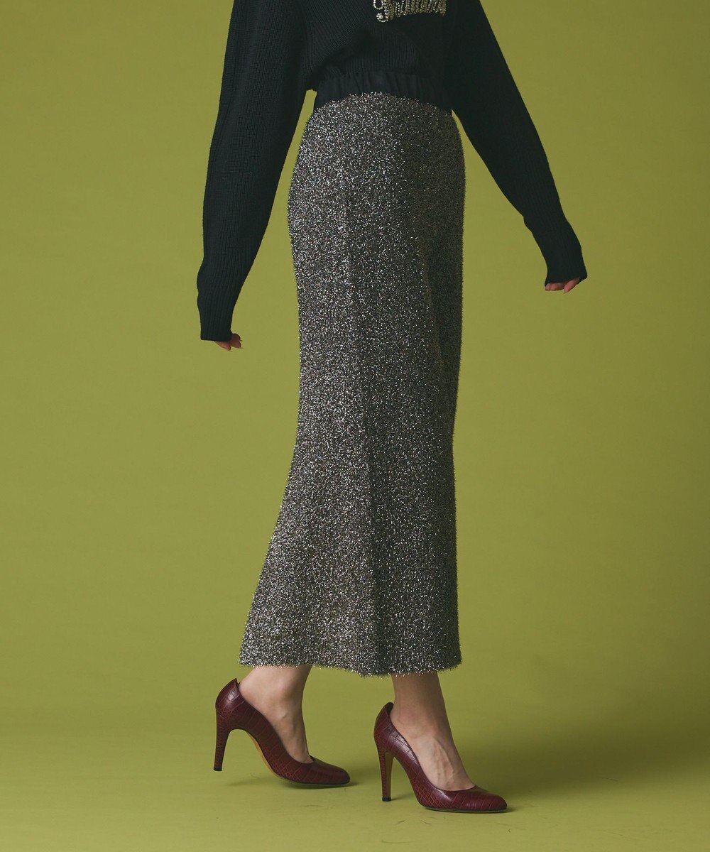 GRACE CONTINENTAL フェザーヤーンシャイニースカート 