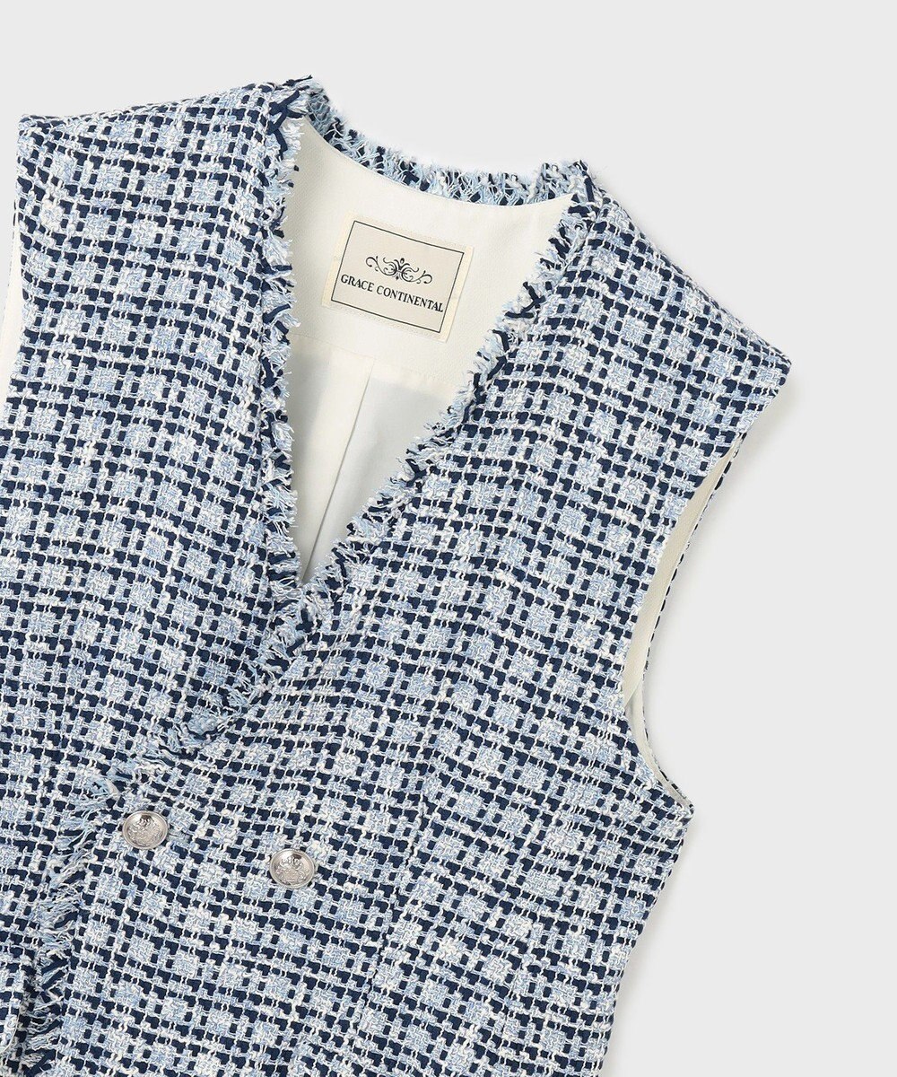 GRACE CONTINENTAL ルーズツイードジレジャケット