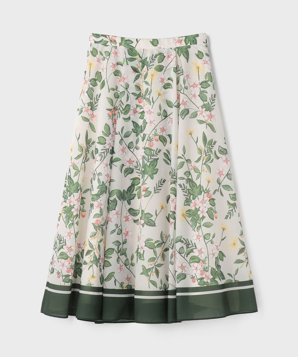 GRACE CONTINENTAL プリントタックフレアスカート 