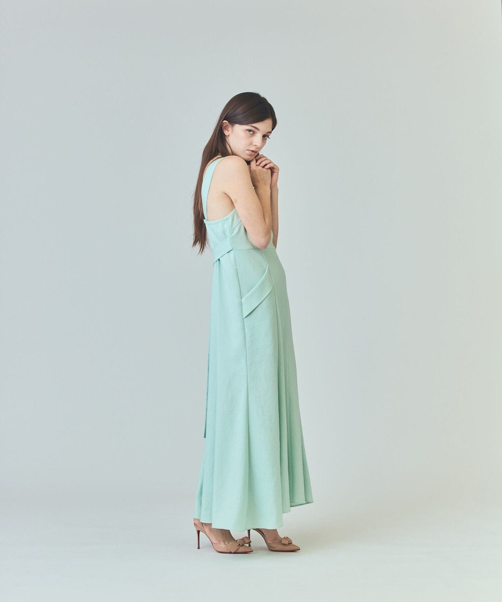 GRACE CONTINENTAL リネンタッチロングドレス 