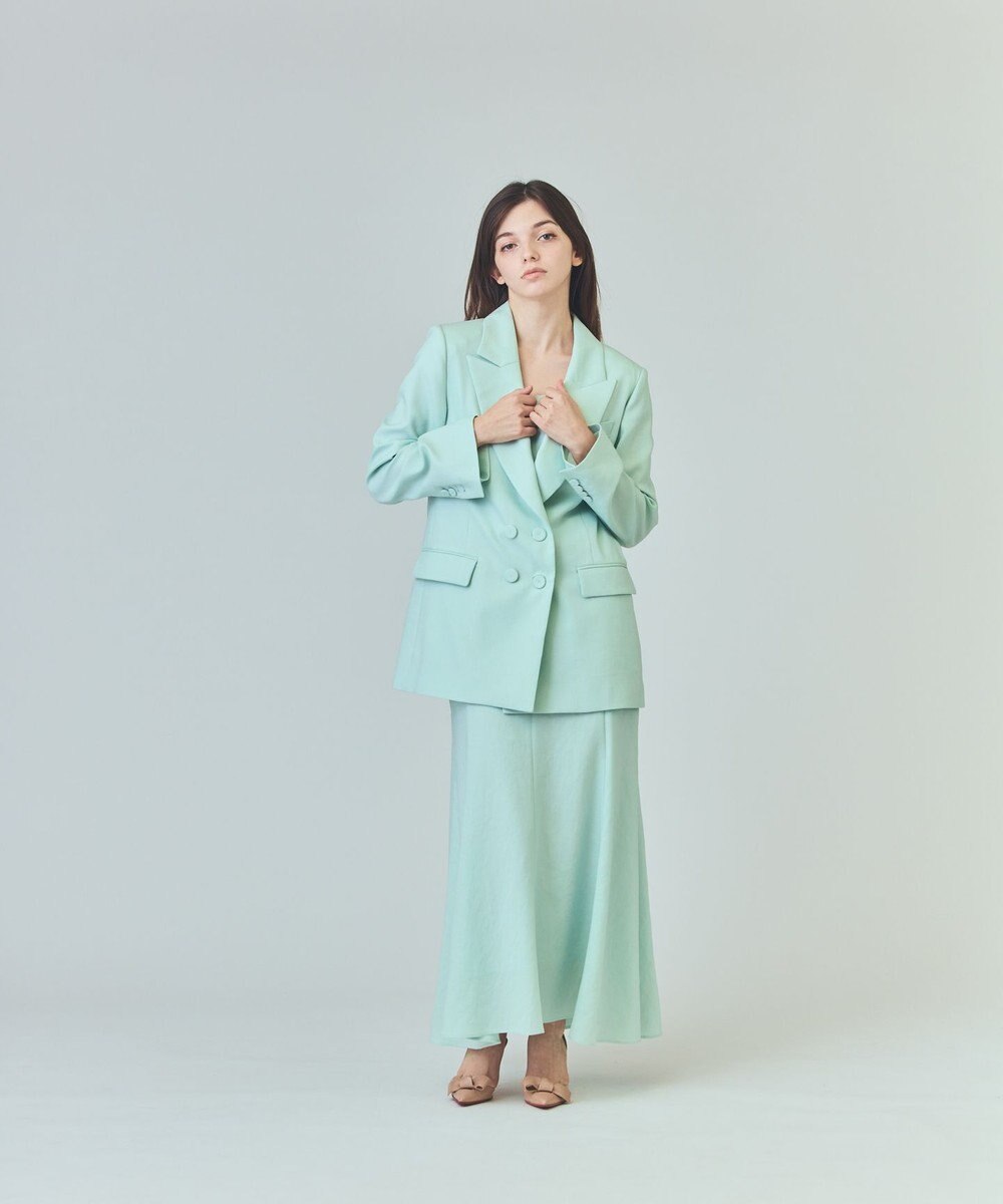 GRACE CONTINENTAL リネンタッチロングドレス