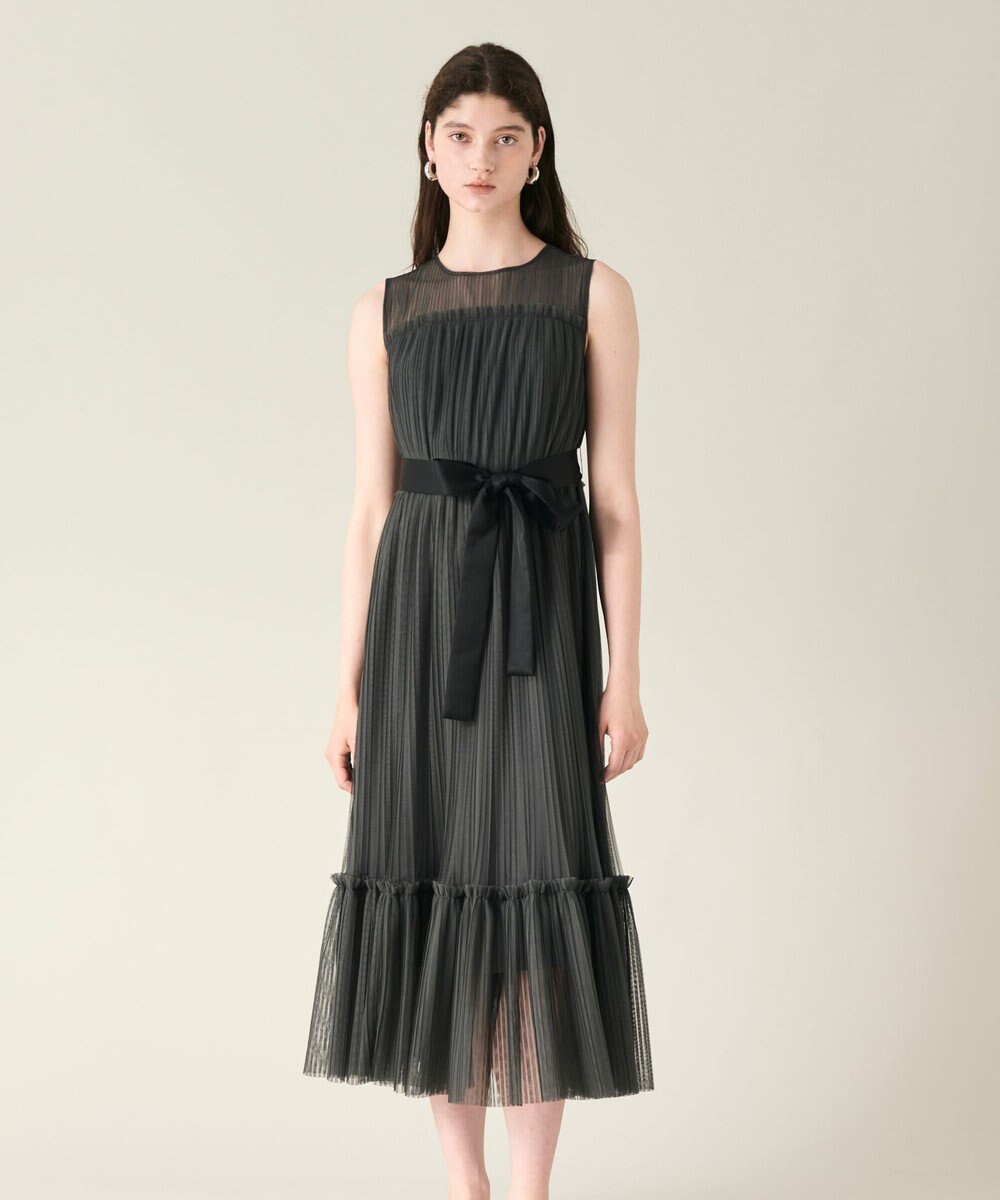 GRACE CONTINENTAL プリーツロングドレス 