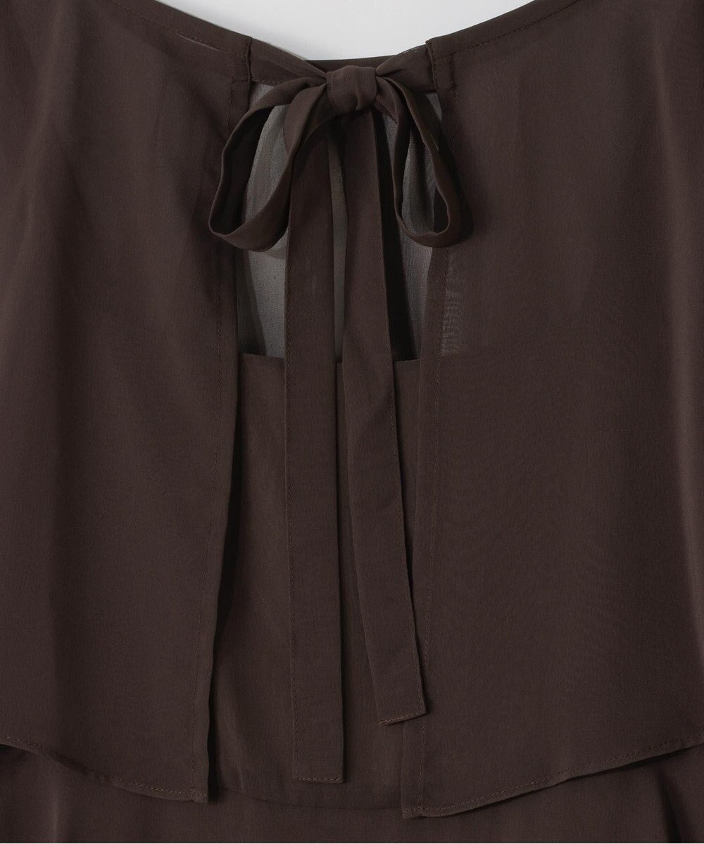 GRACE CONTINENTAL シフォンケープドレス 