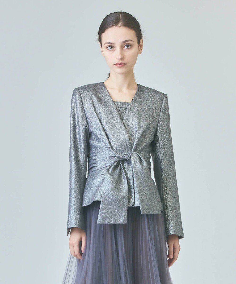 GRACE CONTINENTAL ラメWOOLボウジャケット 