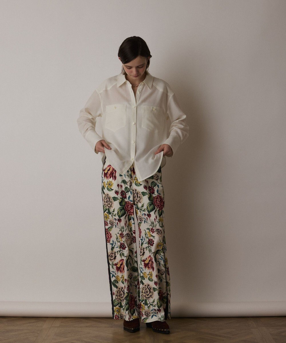 GRACE CONTINENTAL アンティークフラワープリントパンツ 