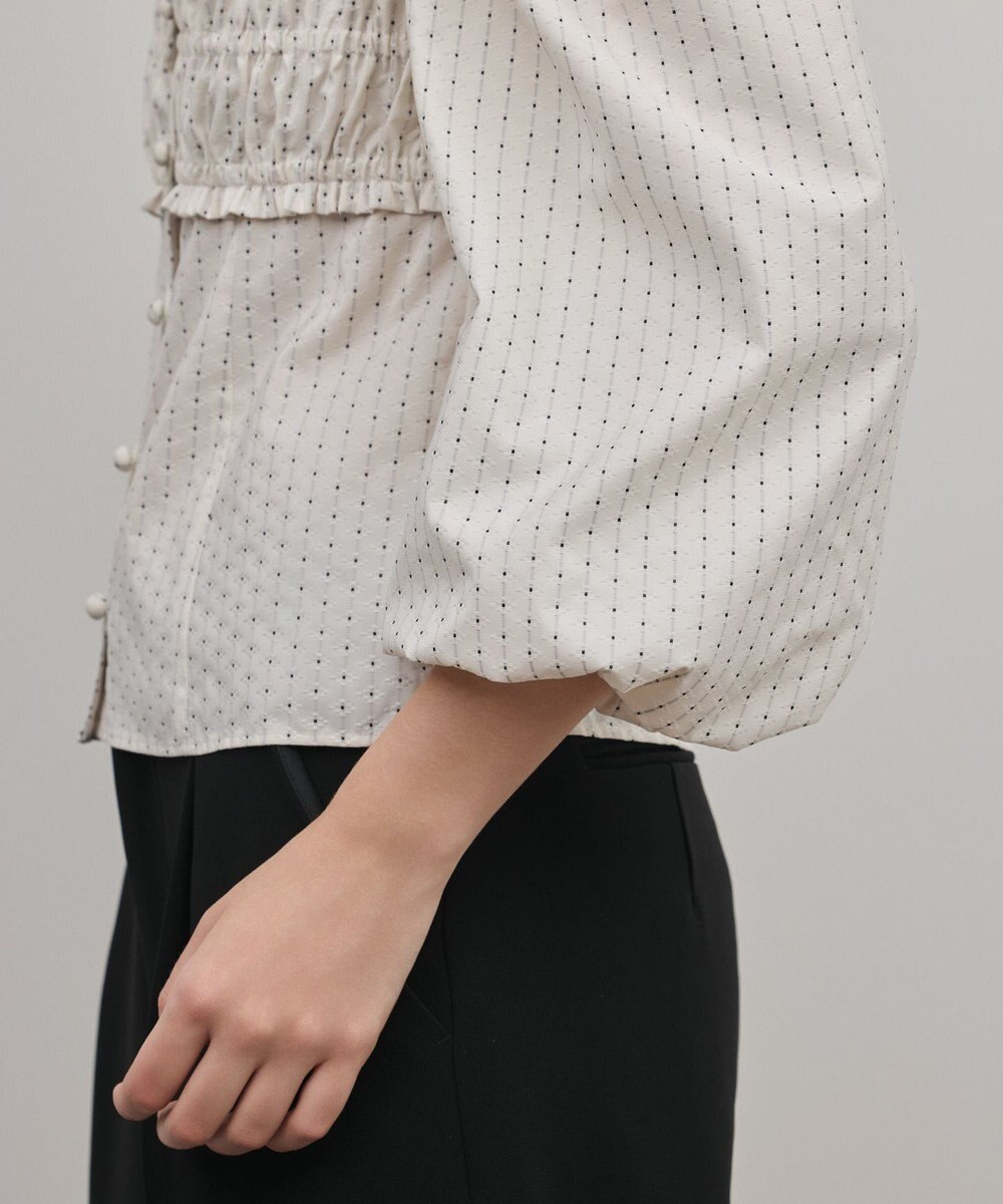 GRACE CONTINENTAL ラメドットタフタジャガードトップ 