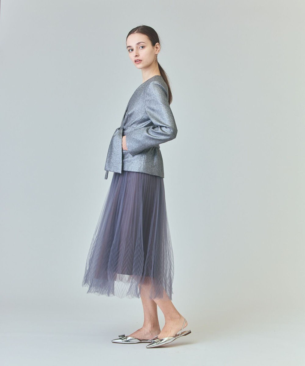 GRACE CONTINENTAL ラメWOOLボウジャケット 