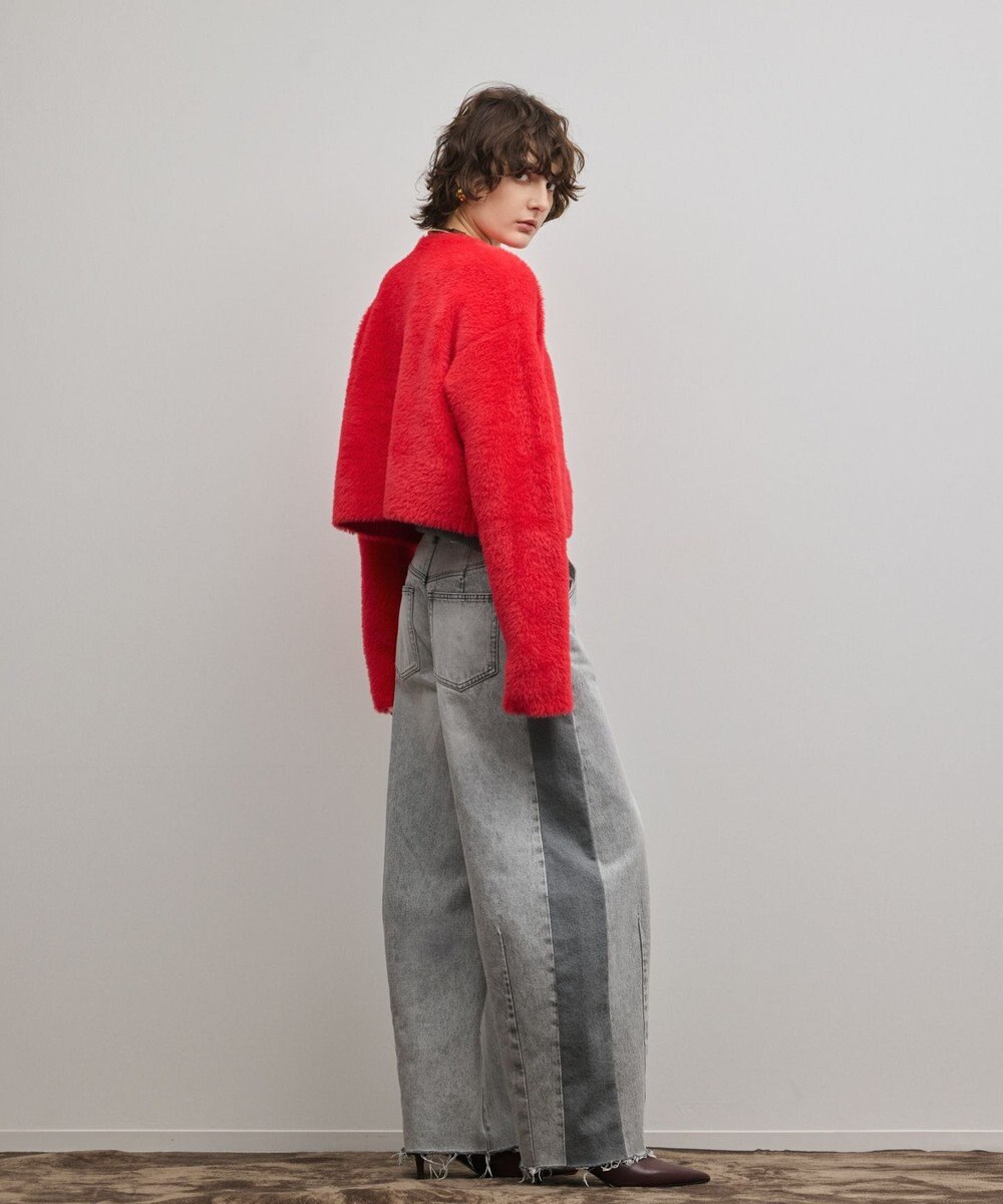 GRACE CONTINENTAL サイドラインデニムパンツ 