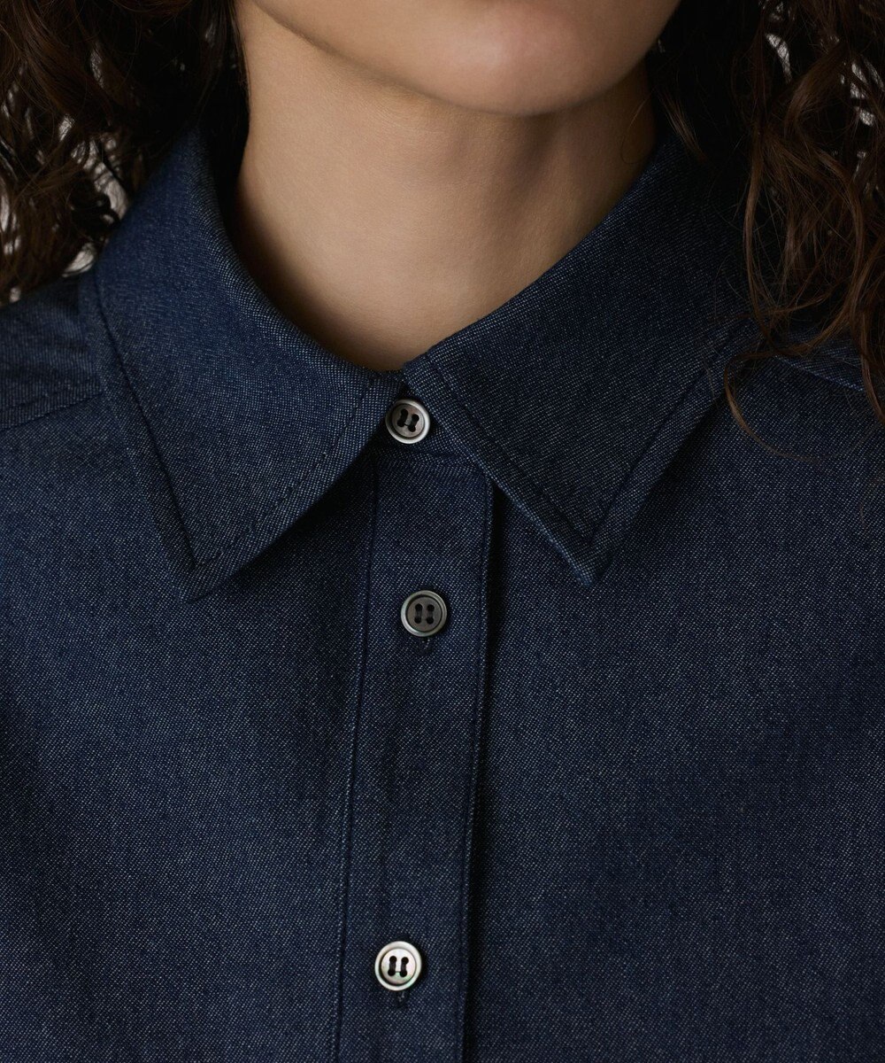 GRACE CONTINENTAL タックスリーブデニムシャツ 