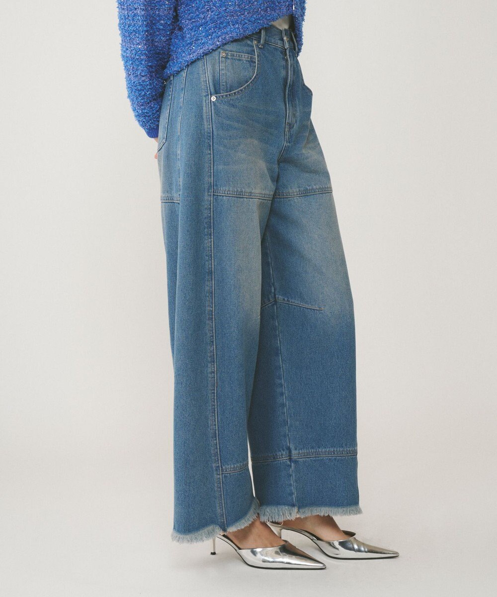 GRACE CONTINENTAL ライン切替デニムパンツ