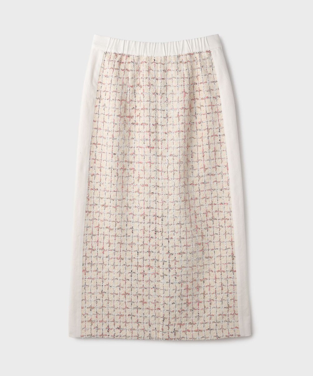 GRACE CONTINENTAL ツイードライン切替スカート 