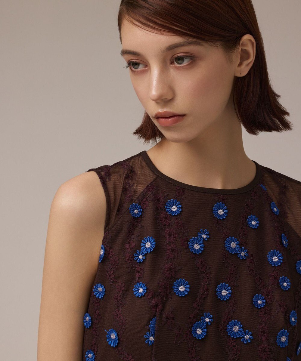 GRACE CONTINENTAL バイカラーレースワンピース 