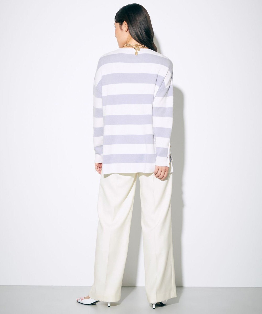 GRACE CONTINENTAL ウールストレッチセミワイドパンツ