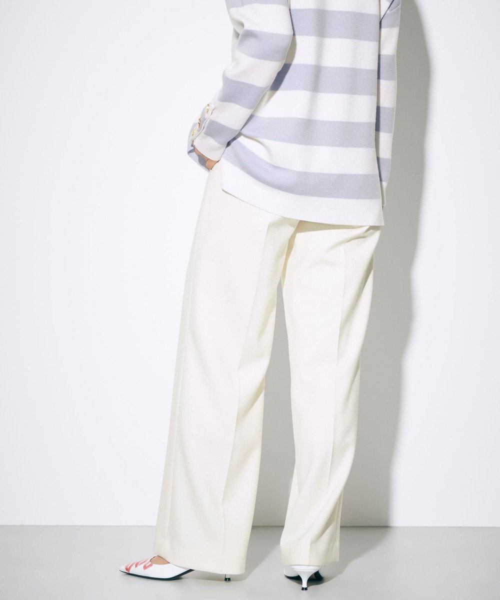 GRACE CONTINENTAL ウールストレッチセミワイドパンツ