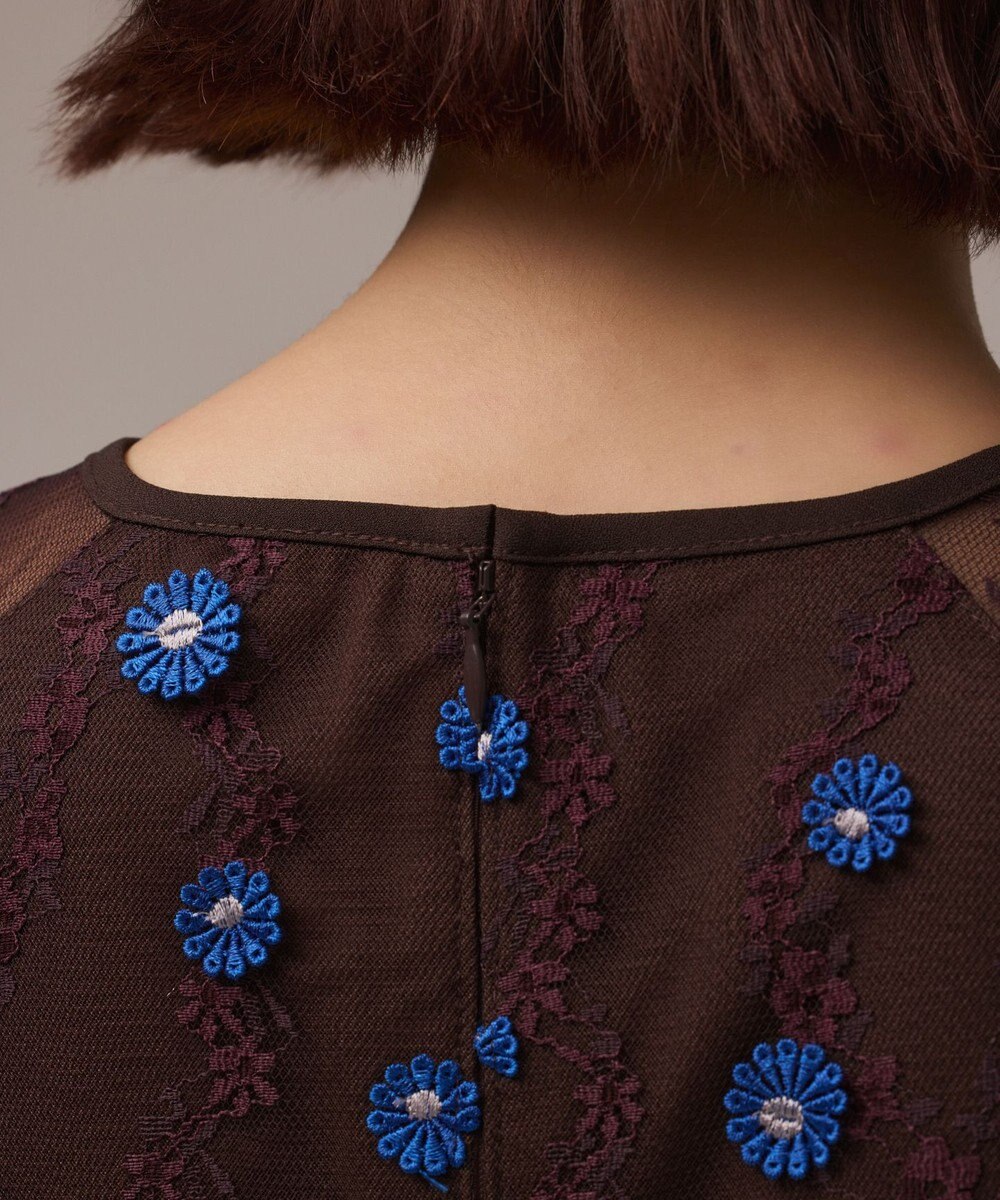 GRACE CONTINENTAL バイカラーレースワンピース 