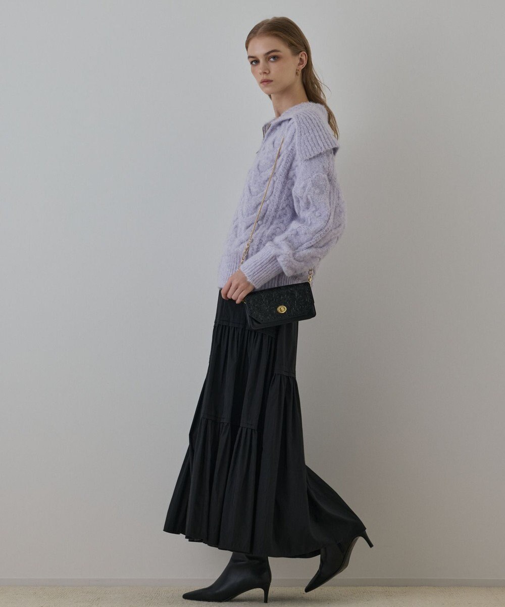 GRACE CONTINENTAL ヘアリーニットコクーンジャケット 