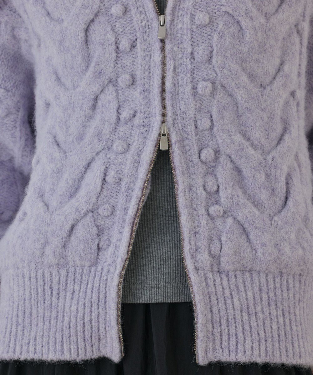 GRACE CONTINENTAL ヘアリーニットコクーンジャケット 