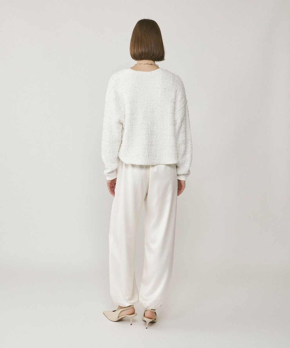 GRACE CONTINENTAL ツイードニットzipカーディガン