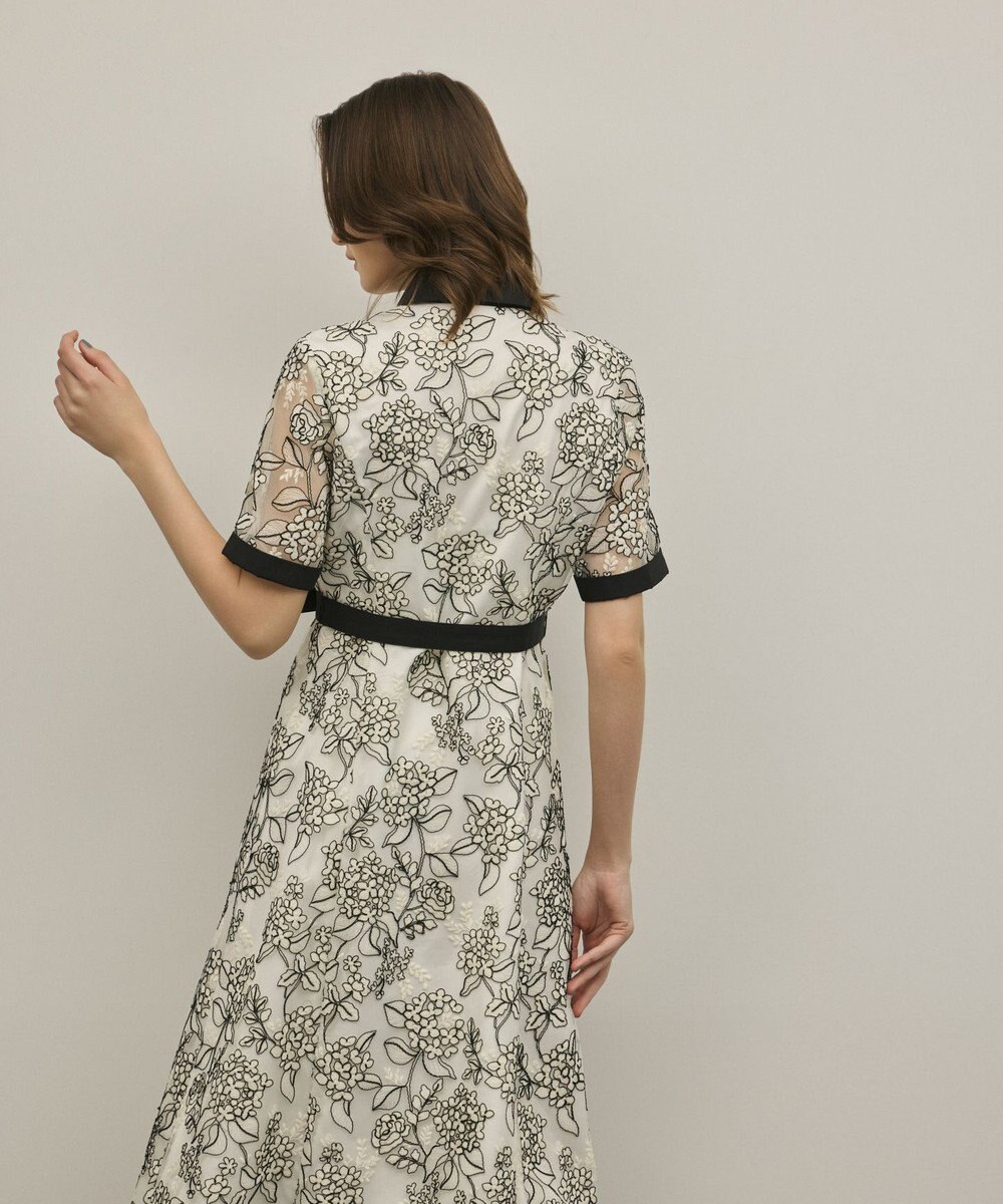 GRACE CONTINENTAL フラワーコード刺繍ワンピース 