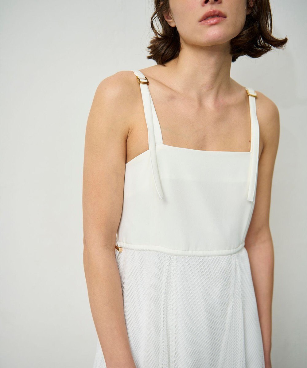 GRACE CONTINENTAL メッシュコンビキャミワンピース 