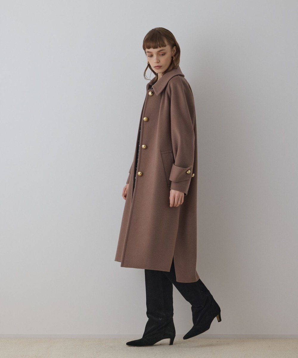 GRACE CONTINENTAL ウールカシミヤリバーコート 