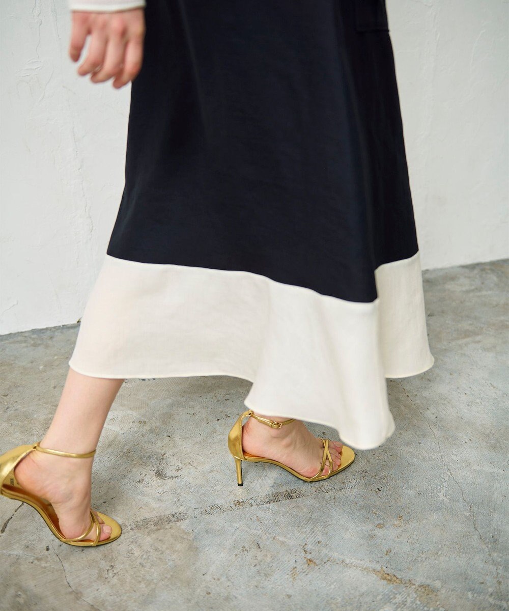 GRACE CONTINENTAL バイカラージップスカート 