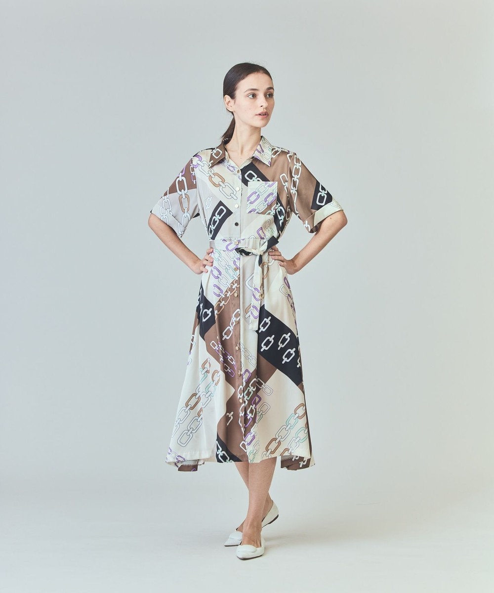 GRACE CONTINENTAL チェーンシャツドレス