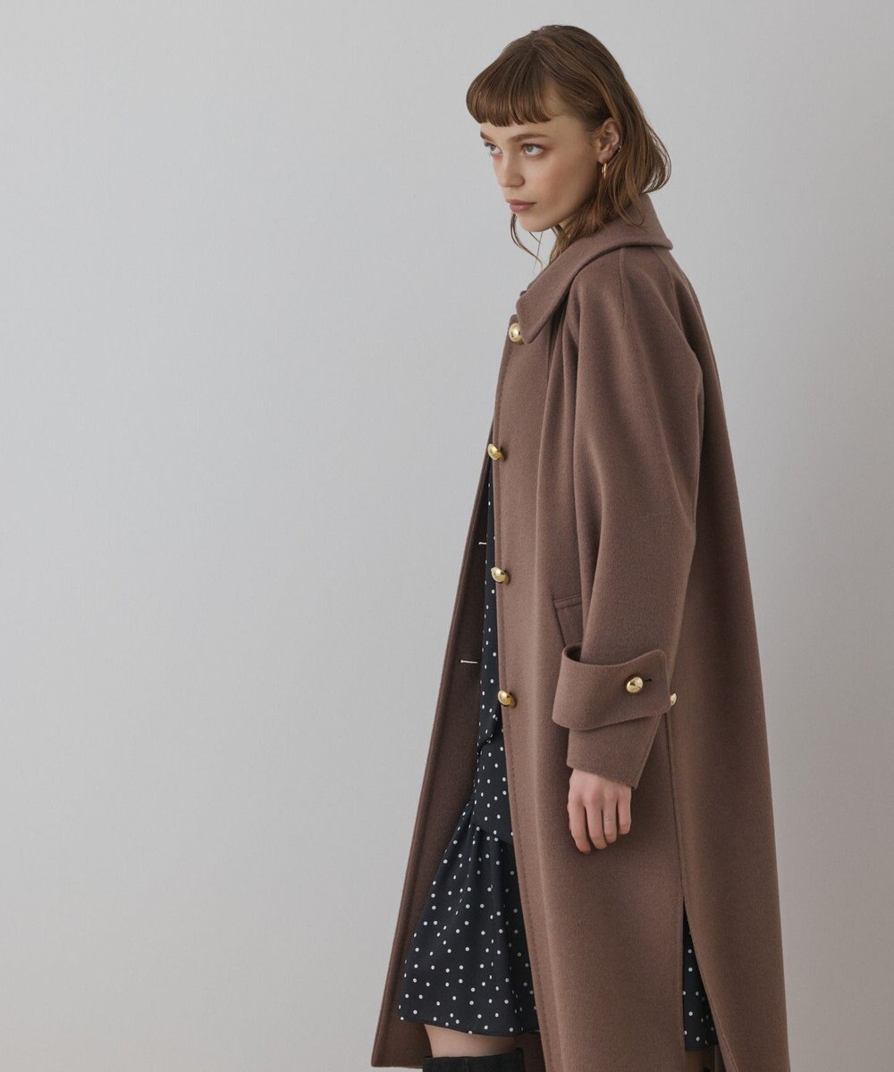 GRACE CONTINENTAL ウールカシミヤリバーコート 