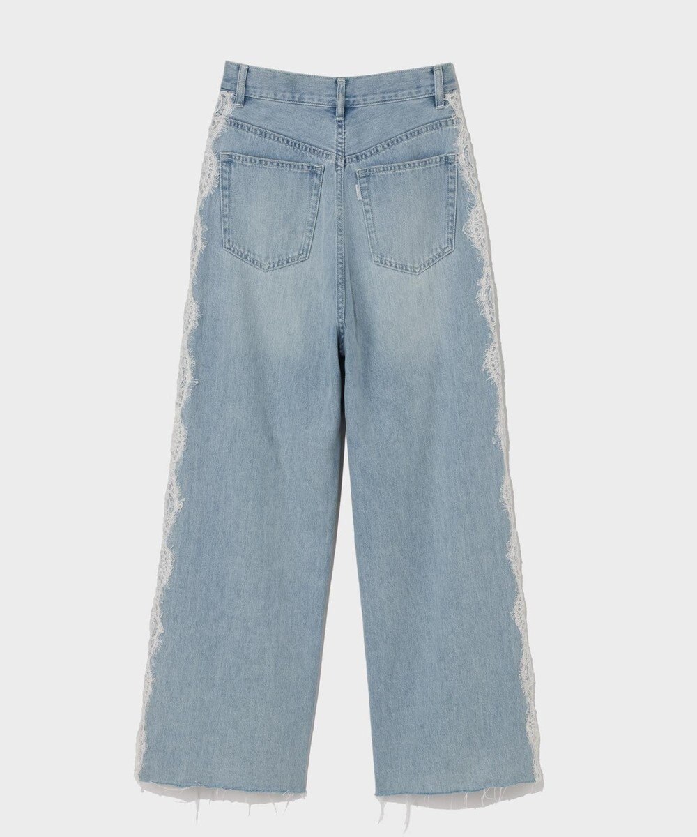 GRACE CONTINENTAL サイドレースデニムパンツ 