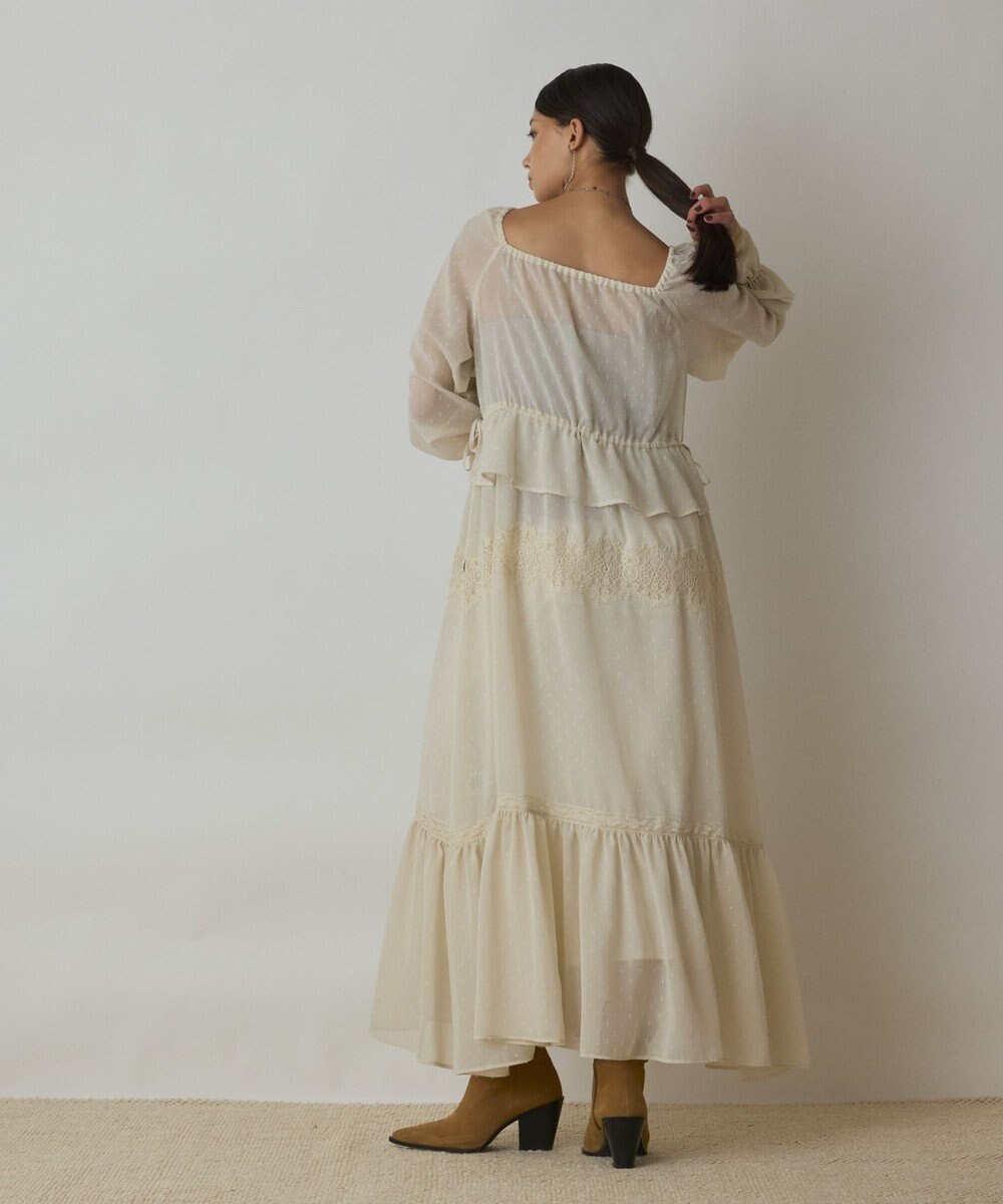 GRACE CONTINENTAL レースコンビカットジャガードワンピース 