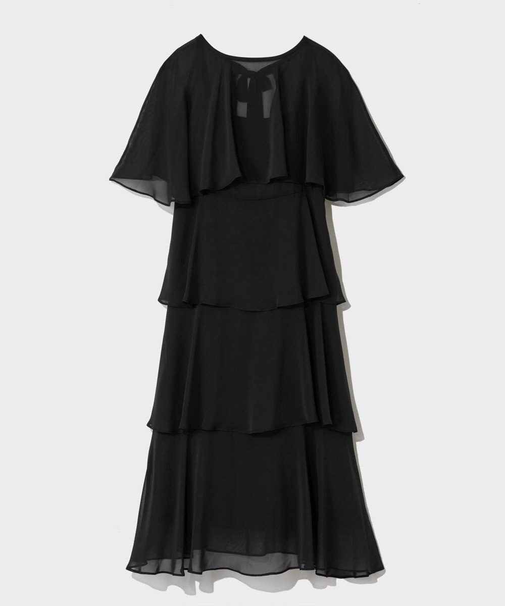 GRACE CONTINENTAL シフォンケープドレス 