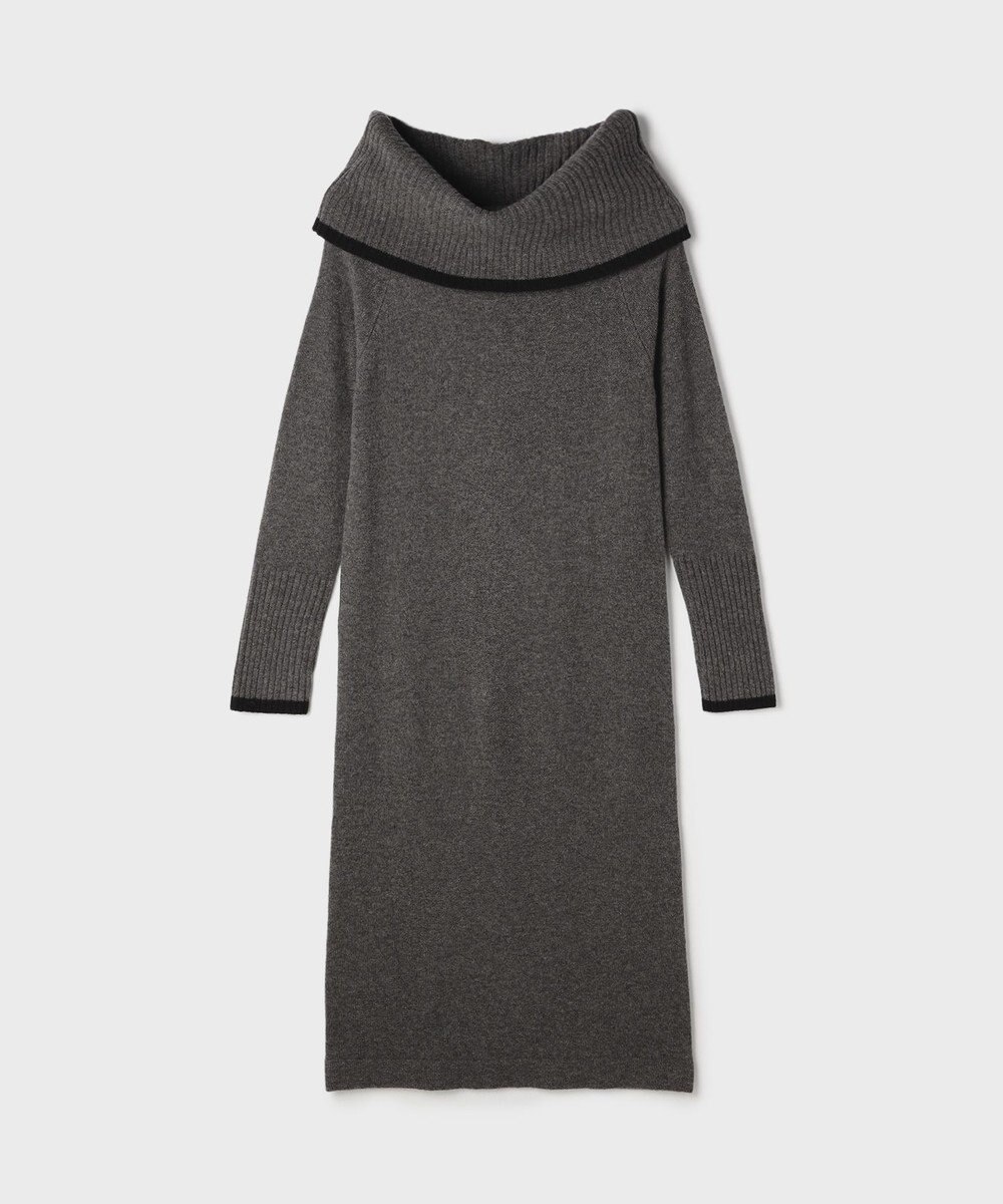 GRACE CONTINENTAL バイカラーオフショルニットワンピース 