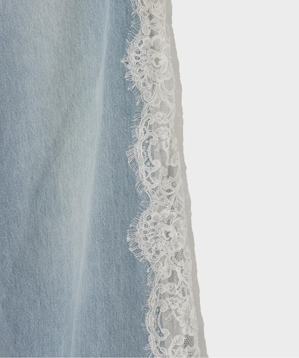 GRACE CONTINENTAL サイドレースデニムパンツ 