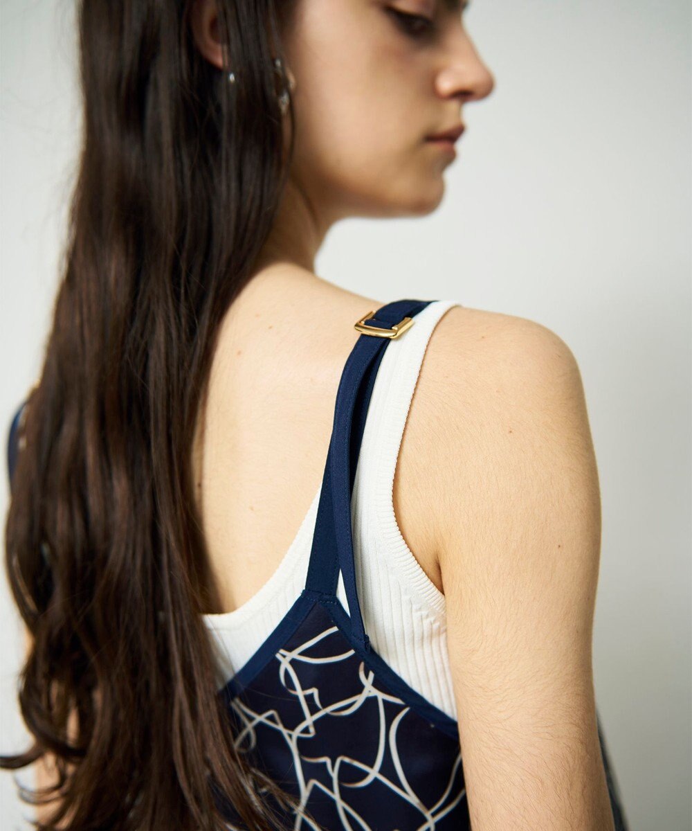 GRACE CONTINENTAL ラインハートキャミワンピース