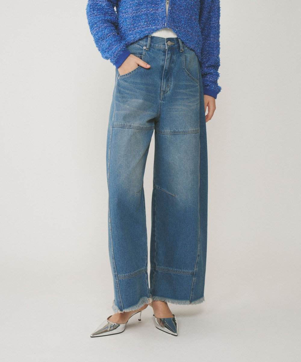 GRACE CONTINENTAL ライン切替デニムパンツ