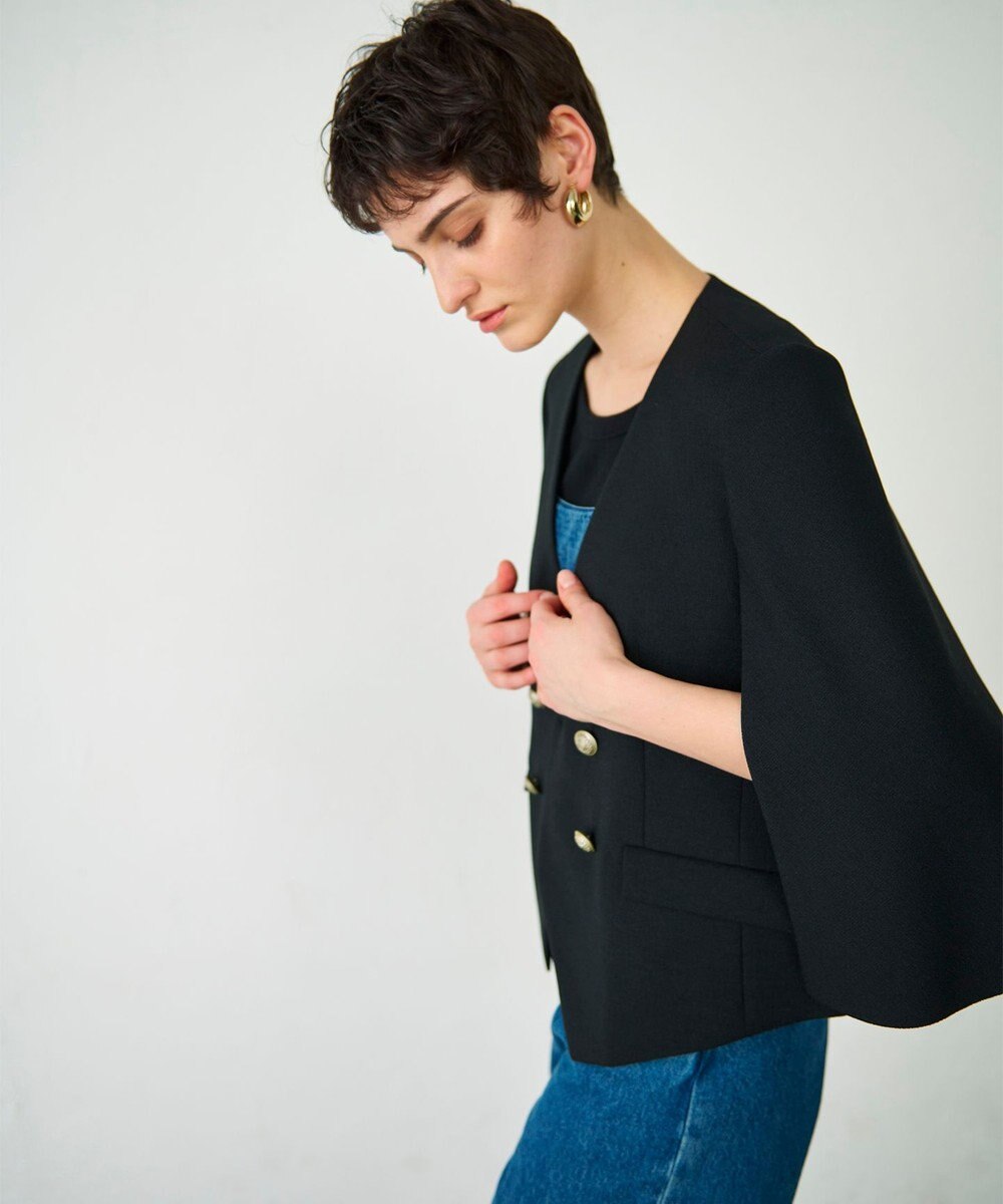 GRACE CONTINENTAL ケープスリーブジャケット 