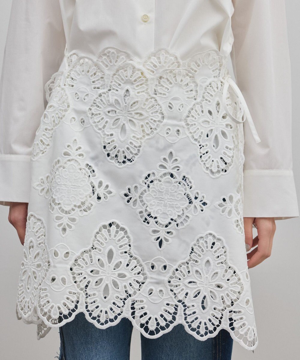 GRACE CONTINENTAL カット刺繍イレギュラーシャツ 