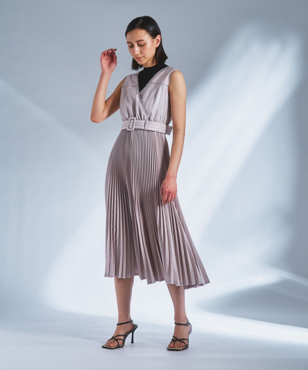 プリーツステッチワンピース Grace Continental Grace Continental グレースコンチネンタル 通販 プリーツステッチワンピース Grace Continental Grace Continental グレースコンチネンタル 通販